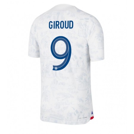 Frankrike Olivier Giroud 9 Matchtröjor Borta Fotbollströja VM 2022 Frankrike Olivier Giroud 9 Matchtröjor Borta Fotbollströja VM 2022